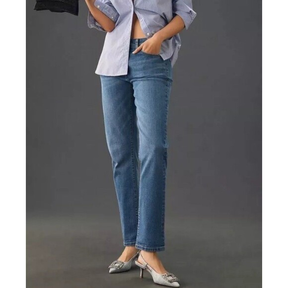 Anthropologie Pilcro Slim Boyfriend Jeans Womens Size 28 Mid Rise - Picture 12 of 13